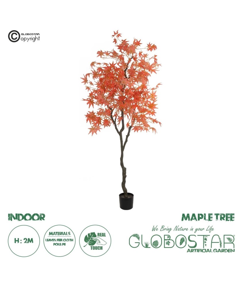 GloboStar® Artificial Garden MAPLE TREE 21105 Τεχνητό Διακοσμητικό Δέντρο Σφένδαμος Μ80 x Π80 x Υ160cm